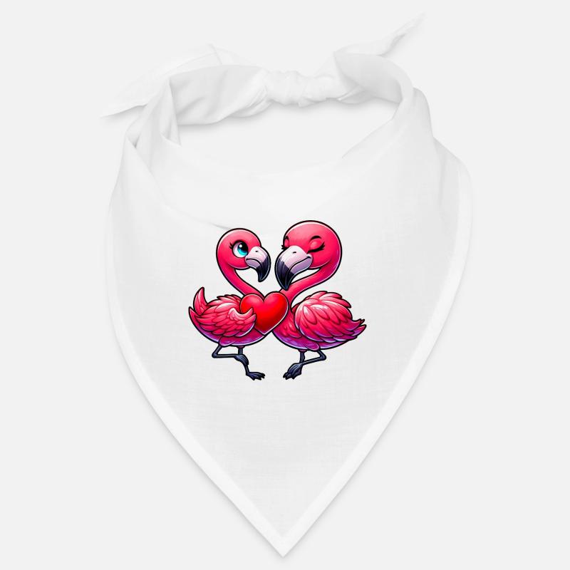 Flamingo Herz Liebe Valentinstag Romantik Bandana