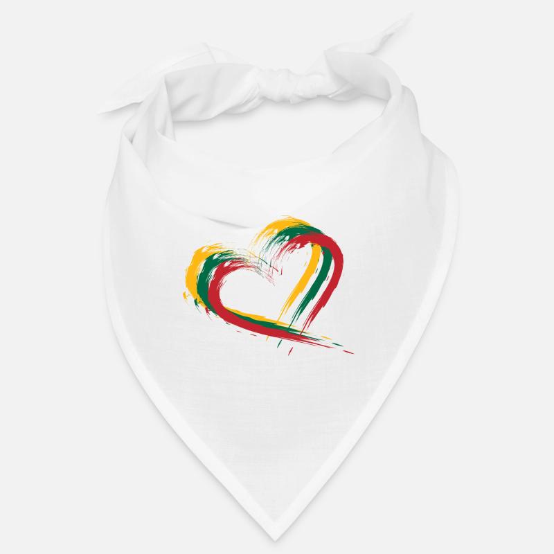 Drapeau brosse coeur de la Lituanie Bandana