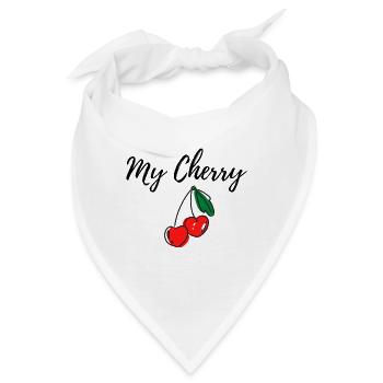 My Cherry Schatz Lieblingsmensch Geschenkidee - Bandana - Weiß - Vorne