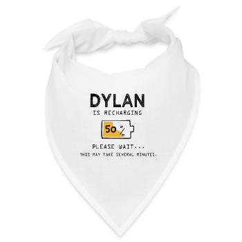 Dylan Lustiger Name Sarkastische Dylan Geschenke - Bandana - Weiß - Vorne