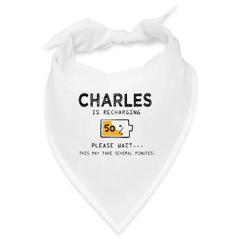 Charles Lustiger Name Sarkastischer Charles Geschenke - Bandana - Weiß - Vorne