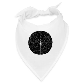 holzschnitt - Bandana - Weiß - Vorne