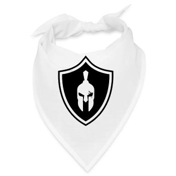 Gladiator Helm Spartaner Wappen Troja - Bandana - Weiß - Vorne