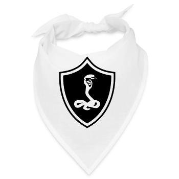 Schlange Wappen Kobra - Bandana - Weiß - Vorne