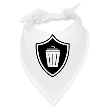 Mülltonne Wappen - Bandana - Weiß - Vorne