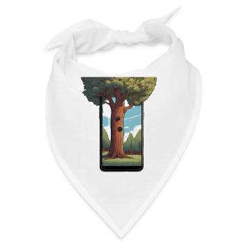 Der Smartphone-Baum - Die Umwelt in deinem Handy! - Bandana - Weiß - Vorne
