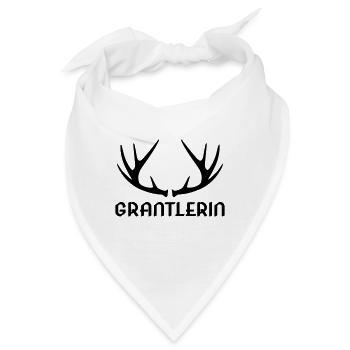 Grantlerin Hirschgeweih Bayerin Geschenk lustig - Bandana - Weiß - Vorne