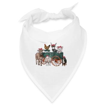 Nutztiere Wagon - Bandana - Weiß - Vorne