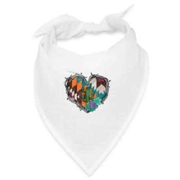 Azteken mit saftigem Stacheldraht - Bandana - Weiß - Vorne