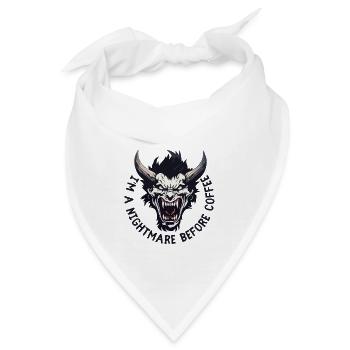 Nightmare before Coffee - Bandana - Weiß - Vorne