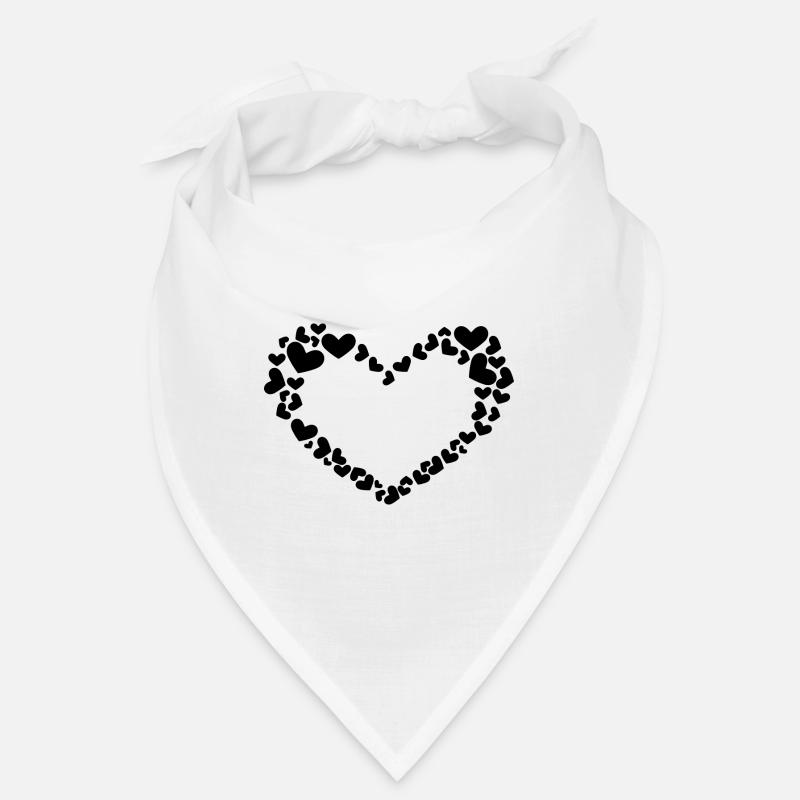 Conception de coeur avec petits coeurs Bandana