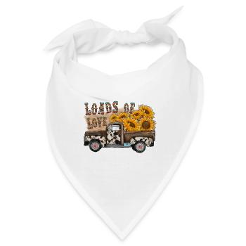 Sonnenblume Lasten der Liebe - Bandana - Weiß - Vorne