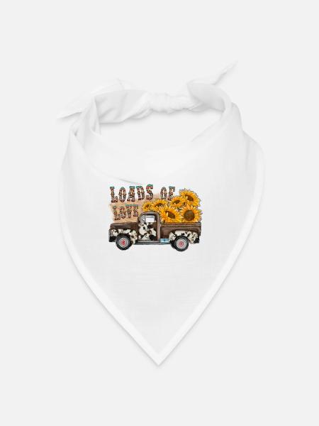 Sunflower Loads of Love - Bandana - white