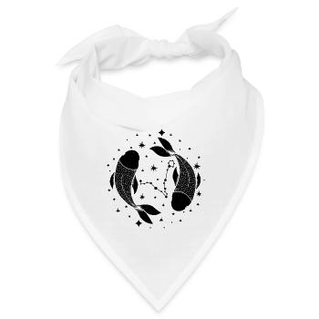 Sternzeichen Pisces Seelvolle Fische Februar März - Bandana - Weiß - Vorne