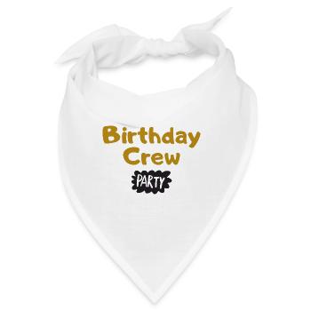 Birthday Crew - Bandana - Weiß - Vorne