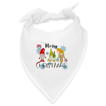 Frohe Weihnachten Süße Gnome Weihnachtsgeschenke - Bandana - Weiß - Vorne