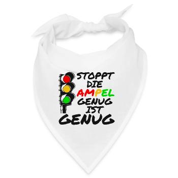 Stoppt die Ampel - Genug ist genug - Bandana - Weiß - Vorne