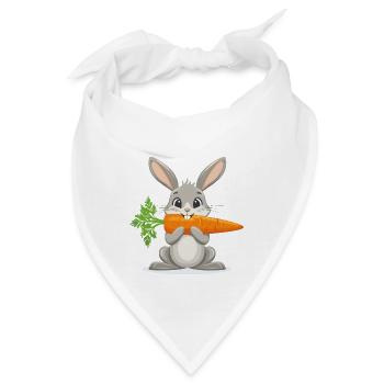 Knabber-Spaß mit Hoppelhase - Bandana - Weiß - Vorne