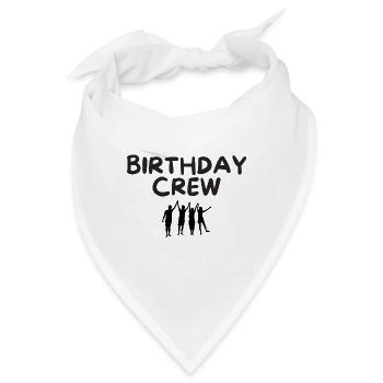 Birthday Crew - Bandana - Weiß - Vorne
