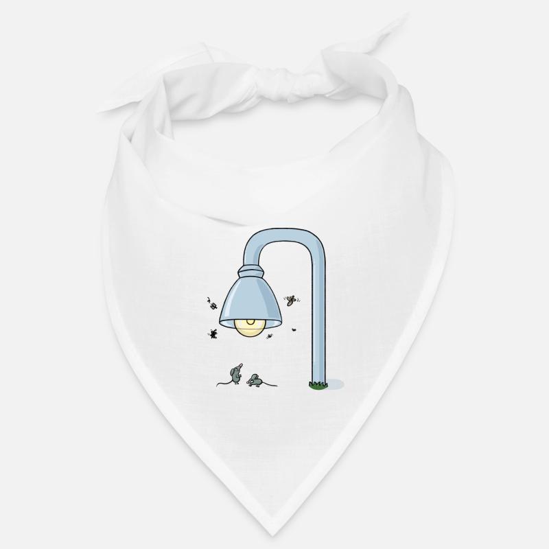 Zwei kleine Mäuse treffen sich unter einer Laterne Bandana