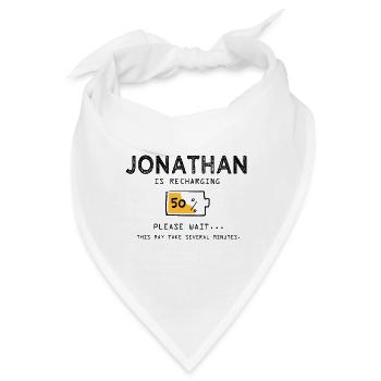 Jonathan Lustig Name Sarkastische Geschenke Name - Bandana - Weiß - Vorne