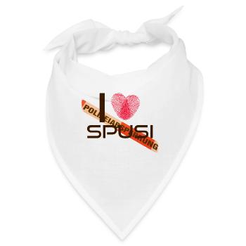Ich liebe die Spurensicherung der Polizei - Bandana - Weiß - Vorne