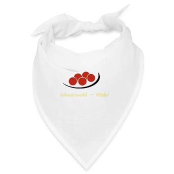 Schwarzwald Mädel - Bollen Hut - Bandana - Weiß - Vorne