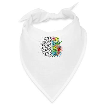 Kreative oder logich im Gehirn - Bandana - Weiß - Vorne