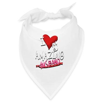 Ich liebe meinen erstaunlichen Ehemann - Bandana - Weiß - Vorne