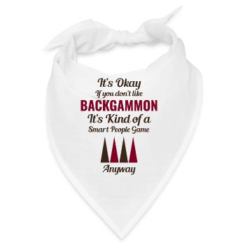 Backgammon Spieler Brettspiel lustige Sprüche Geschenk - Bandana - Weiß - Vorne