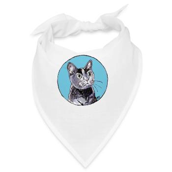 So Shiny - Blue Kitty Ball - Bandana - Weiß - Vorne
