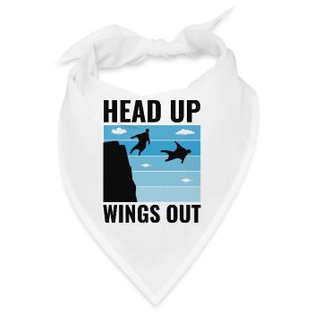 Wingsuit fliegen Base Jumping Fallschirmspringen Wingsuiting - Bandana - Weiß - Vorne
