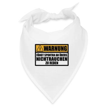 Nichtraucher 1 jahr Rauchfrei lustige Sprüche - Bandana - Weiß - Vorne