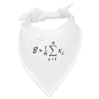 Be Greater Than Average Formel Mathe - Bandana - Weiß - Vorne