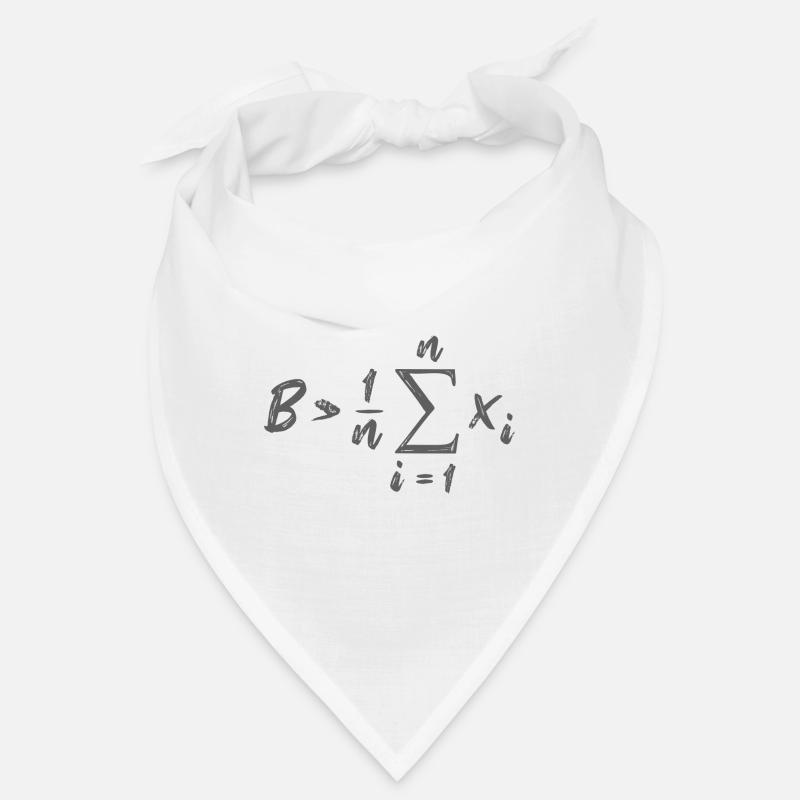 Be Greater Than Average Formel Mathe - Bandana - Weiß