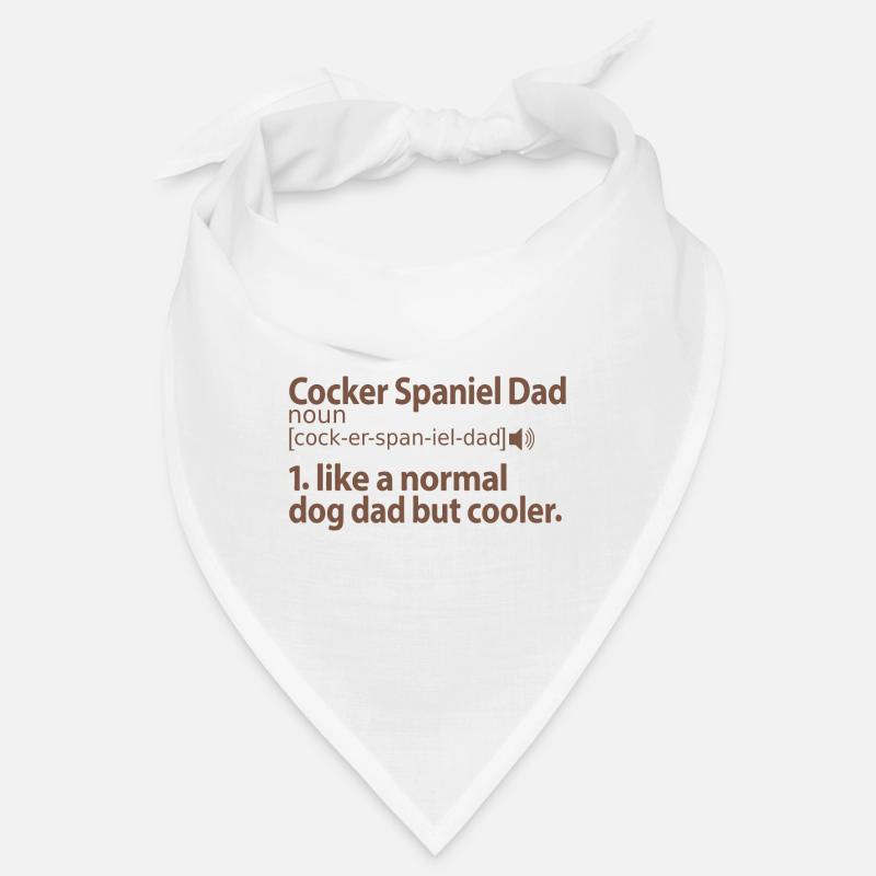 Chocolate Cocker Spaniel Dad Papa Master Saying Bandana