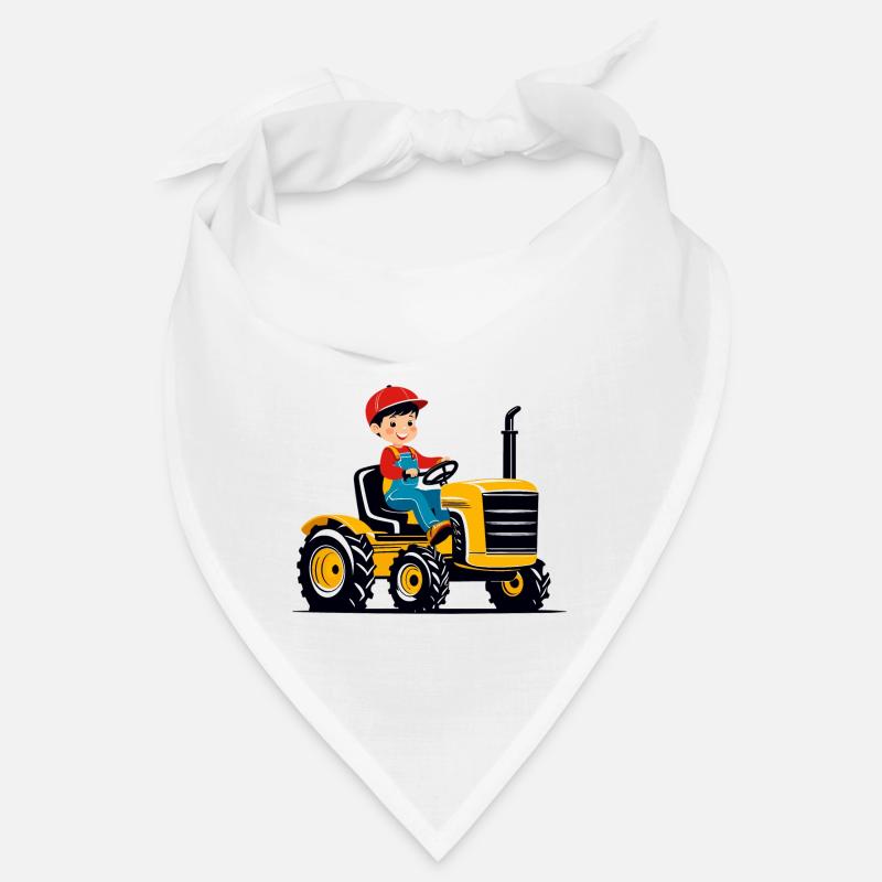 Junge fährt Traktor Bandana