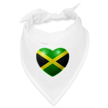 Herz (Jamaika / Jamaica) - Bandana - Weiß - Vorne