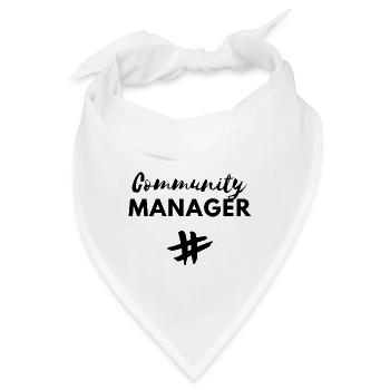 Community manager Social-Media-Manager-Geschenkidee - Bandana - Weiß - Vorne