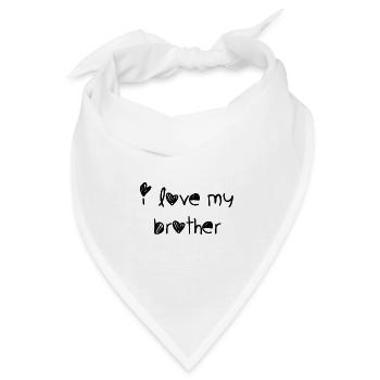 i love my brother - Bandana - Weiß - Vorne