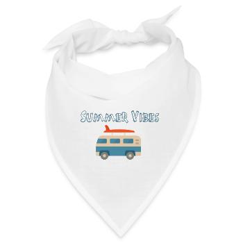 bus summer vibes - Bandana - Weiß - Vorne