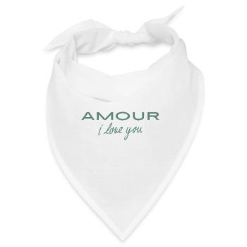 Amour i love you - Bandana - Weiß - Vorne