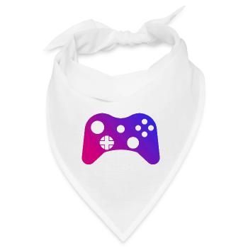 gaming controller gamer game - Bandana - Weiß - Vorne