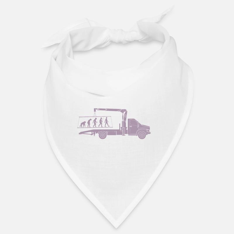 Tow Truck Evolution Silhouette Minimalist Bandana