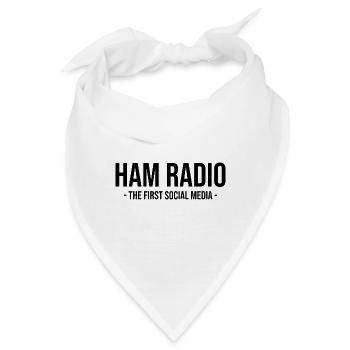 Amateurfunk - Die ersten sozialen Medien - Bandana - Weiß - Vorne