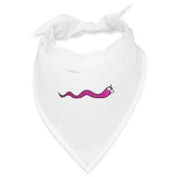 Regenwurm - Bandana - Weiß - Vorne