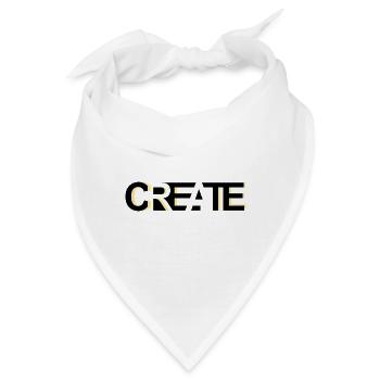 CREATE, modernes, kreatives Credo - Bandana - Weiß - Vorne
