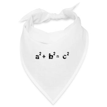 Satz des Pythagoras Shirt - Bandana - Weiß - Vorne