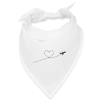 heartline airplane - Bandana - Weiß - Vorne