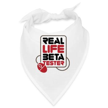 Real Life Beta Tester! - Bandana - Weiß - Vorne